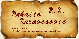 Mahailo Karavesović vizit kartica